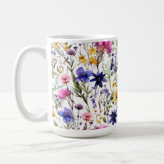Tasse Fleurs Sauvages Rose Violet (Gauche)