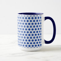 Tasse - Fleurs stylisées en rangées (centre sombre