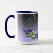 Tasse Fleurs Violettes Aquarelle (Gauche)