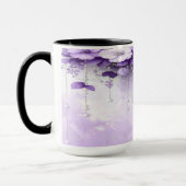 Tasse Fleurs Violettes avec Perles Pendantes (Gauche)