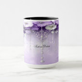 Tasse Fleurs Violettes avec Perles Pendantes (Centre)