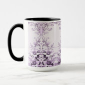 Tasse Fleurs Violettes Élégantes (Gauche)