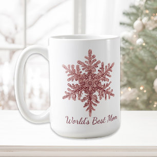 Tasse Flocon de neige Bourgogne Meilleure Maman du