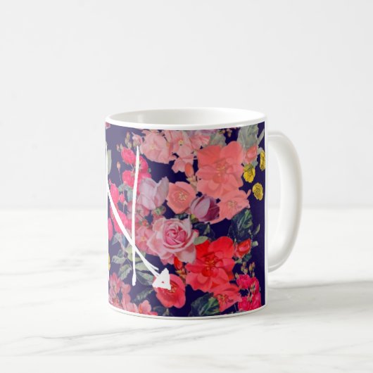 Tasse florale (Devant droit)