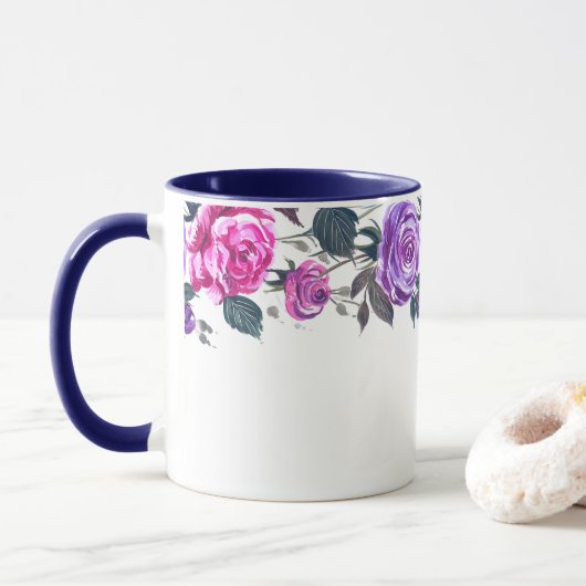 Tasse florale (Avec donut)