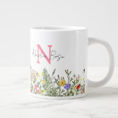 Tasse florale à monogramme aquarelle de prairie de (Droite)