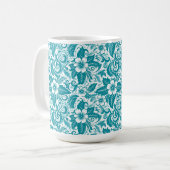 Tasse florale Aqua (Devant gauche)