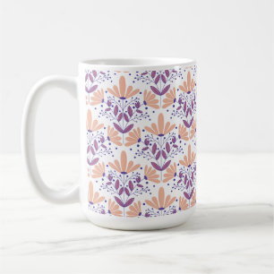 Tasse florale aux rêves de pêche et de marguerite