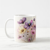 Tasse florale avec citations positives (Gauche)