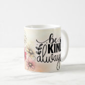 Tasse florale avec citations positives (Devant droit)