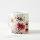 Tasse florale avec citations positives (Devant gauche)