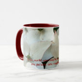 Tasse florale blanche sensible (Devant gauche)