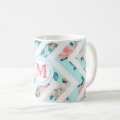 Tasse florale bleue de classique de motif de (Devant droit)