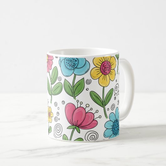 Tasse florale Bloom & Sip (Devant droit)