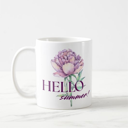 Tasse florale Bonjour l'été (Gauche)