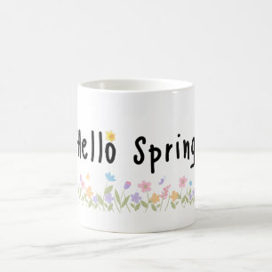 Tasse florale Bonjour Printemps