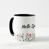 Tasse florale Bonjour Printemps (Devant gauche)