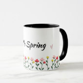 Tasse florale Bonjour Printemps (Devant droit)