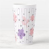 Tasse Florale Celeste Étoilée Latte (Devant)
