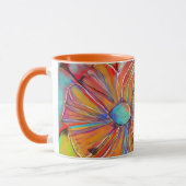 Tasse florale cubiste abstraite (Gauche)