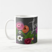 Tasse florale d'AMOUR de tableau (Gauche)