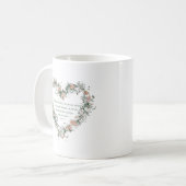 Tasse florale de coeur de 29:11 de Jérémie (Devant gauche)