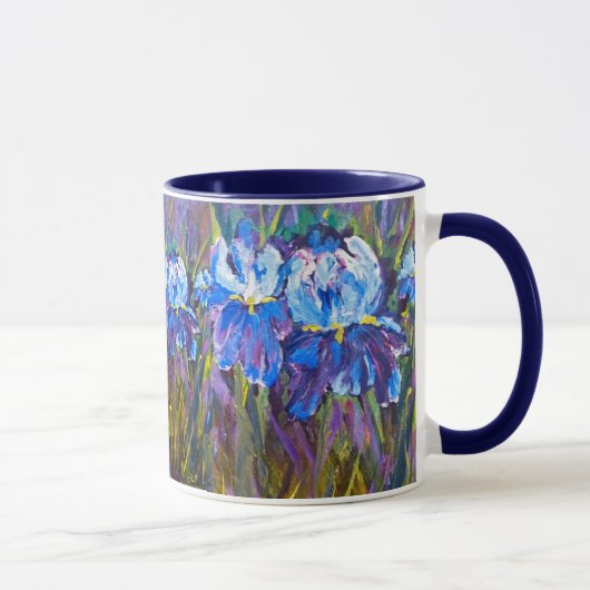 Tasse florale "de fleurs de jardin d'iris" (Droite)