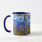 Tasse florale "de fleurs de jardin d'iris" (Gauche)
