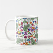 Tasse florale de griffonnage d'Otomi (Gauche)