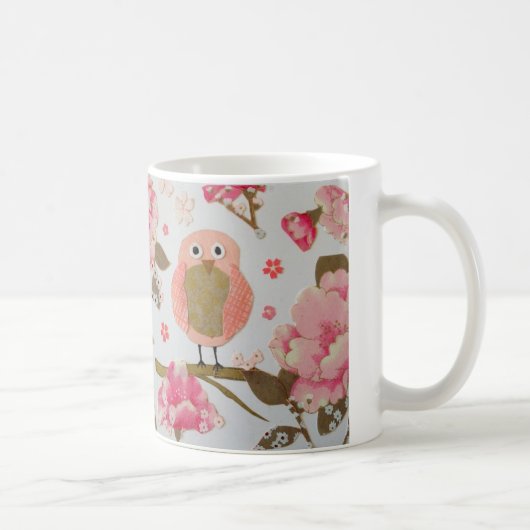 Tasse florale de hibou (Droite)