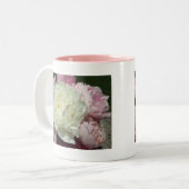Tasse florale de pivoines roses de pivoine (Devant gauche)
