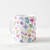 Tasse florale de ressort de papillon (Devant gauche)