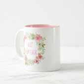 Tasse florale de rose de la "meilleure maman (Devant gauche)