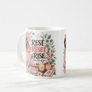 Tasse florale de soins personnels Redémarrer Réini
