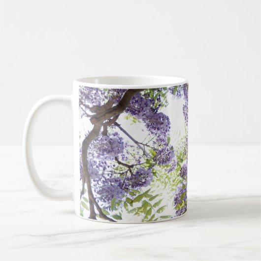 Tasse florale de tasse de fleur pourpre de (Gauche)