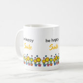 Tasse florale de tournesols Soyez heureux (Devant gauche)