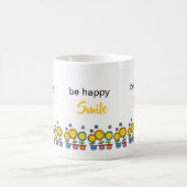 Tasse florale de tournesols Soyez heureux (Centre)