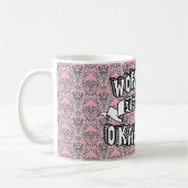 Tasse florale des textes drôles de soeur d'Okayest (Gauche)