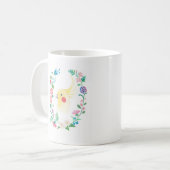 Tasse florale d'illustration d'oiseau d'animal (Devant gauche)