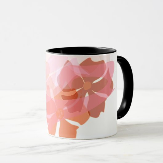 Tasse florale élégante (Devant droit)