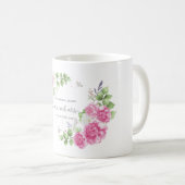 Tasse florale élégante de M. et de Mme Wedding | (Devant droit)