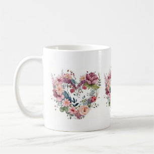Tasse Florale Élégante – Mug en Céramique Décoré d