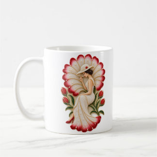 Tasse florale élégante perle femme