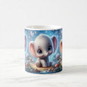 Tasse florale éléphant blanc bébé (Centre)