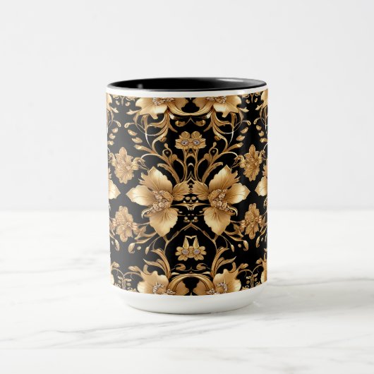 Tasse florale en or (Centre)