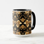 Tasse florale en or (Devant droit)