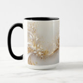 Tasse florale en or blanc (Gauche)
