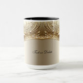 Tasse florale en or ornée moderne (Centre)