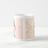 Tasse florale en soie rose éditable (Centre)