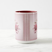 Tasse florale Fleurs roses modernes (Centre)